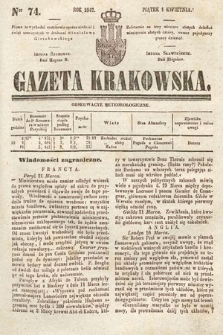 Gazeta Krakowska. 1842, nr 74