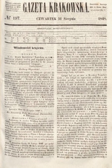 Gazeta Krakowska. 1848, nr 197