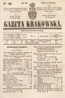 Gazeta Krakowska. 1842, nr 80