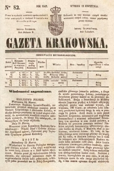 Gazeta Krakowska. 1842, nr 82