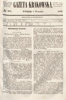 Gazeta Krakowska. 1848, nr 201