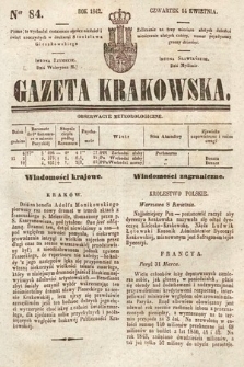 Gazeta Krakowska. 1842, nr 84