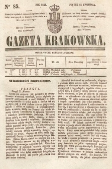 Gazeta Krakowska. 1842, nr 85