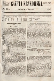 Gazeta Krakowska. 1848, nr 204