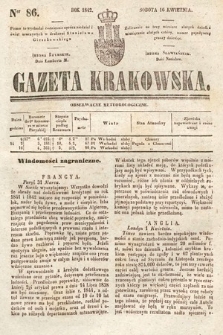 Gazeta Krakowska. 1842, nr 86