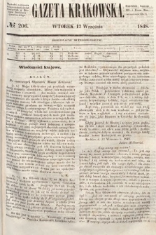 Gazeta Krakowska. 1848, nr 206