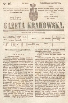 Gazeta Krakowska. 1842, nr 93