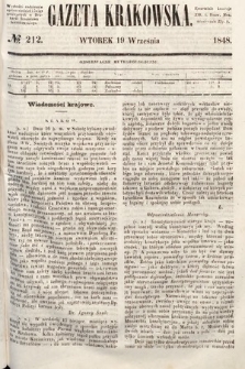 Gazeta Krakowska. 1848, nr 212