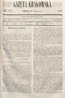 Gazeta Krakowska. 1848, nr 213