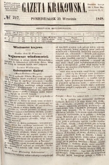 Gazeta Krakowska. 1848, nr 217