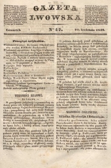 Gazeta Lwowska. 1842, nr 47