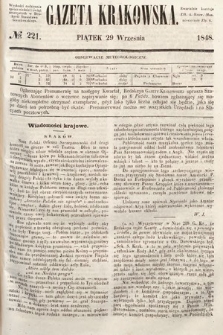 Gazeta Krakowska. 1848, nr 221