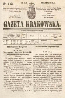 Gazeta Krakowska. 1842, nr 112