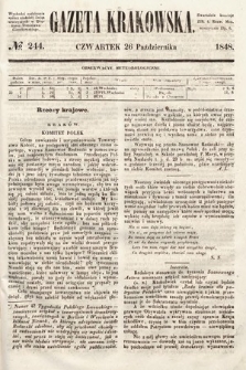 Gazeta Krakowska. 1848, nr 244