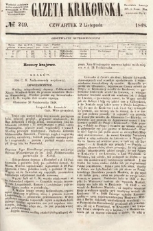 Gazeta Krakowska. 1848, nr 249