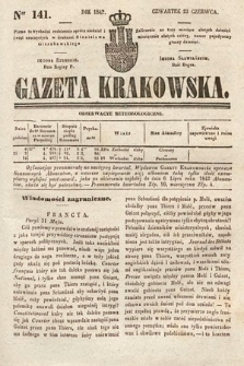 Gazeta Krakowska. 1842, nr 141