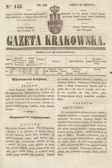 Gazeta Krakowska. 1842, nr 143