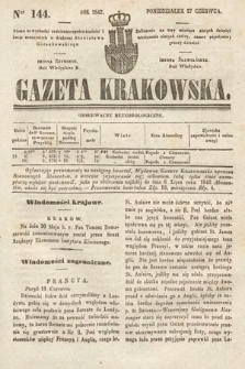 Gazeta Krakowska. 1842, nr 144