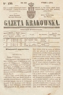 Gazeta Krakowska. 1842, nr 150