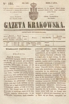 Gazeta Krakowska. 1842, nr 151