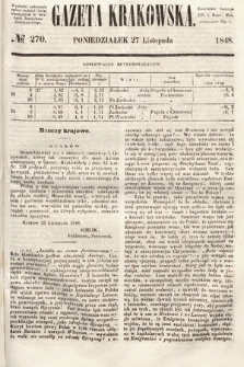 Gazeta Krakowska. 1848, nr 270