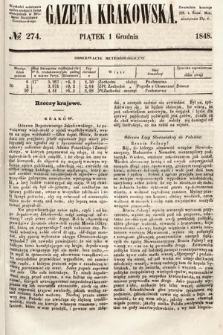 Gazeta Krakowska. 1848, nr 274