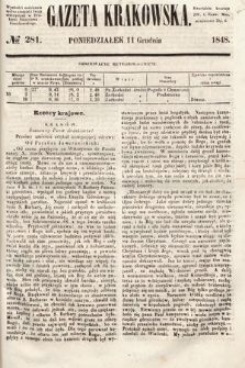 Gazeta Krakowska. 1848, nr 281