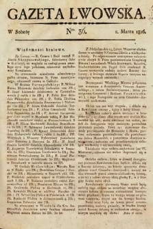 Gazeta Lwowska. 1816, nr 36