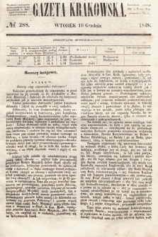 Gazeta Krakowska. 1848, nr 288