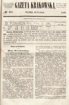 Gazeta Krakowska. 1848, nr 291