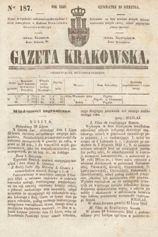 Gazeta Krakowska. 1842, nr 187