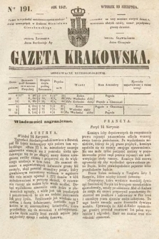 Gazeta Krakowska. 1842, nr 191