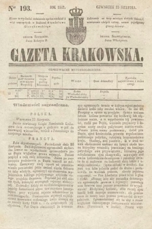 Gazeta Krakowska. 1842, nr 193