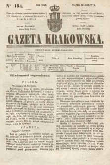 Gazeta Krakowska. 1842, nr 194