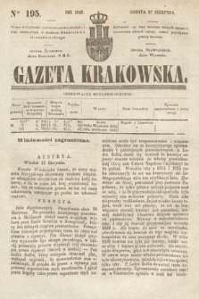Gazeta Krakowska. 1842, nr 195