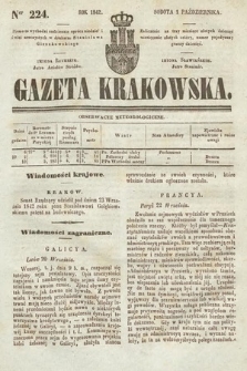 Gazeta Krakowska. 1842, nr 224
