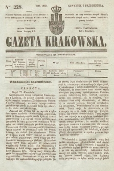 Gazeta Krakowska. 1842, nr 228