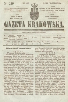 Gazeta Krakowska. 1842, nr 229