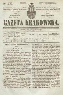 Gazeta Krakowska. 1842, nr 230