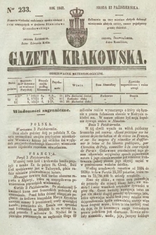 Gazeta Krakowska. 1842, nr 233