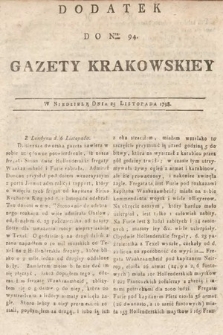 Gazeta Krakowska. 1798, nr 94