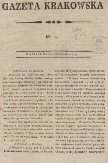 Gazeta Krakowska. 1799, nr 1
