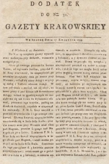 Gazeta Krakowska. 1799, nr 31