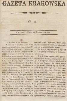 Gazeta Krakowska. 1799, nr 33