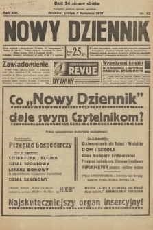 Nowy Dziennik. 1931, nr 92