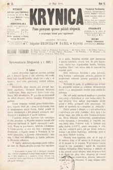 Krynica : pismo poświęcone sprawom polskich zdrojowisk. 1886, nr 2