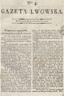 Gazeta Lwowska. 1813, nr 4