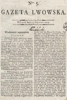 Gazeta Lwowska. 1813, nr 5