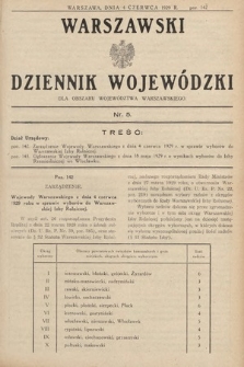Warszawski Dziennik Wojewódzki : dla obszaru Województwa Warszawskiego. 1929, nr 5