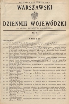 Warszawski Dziennik Wojewódzki : dla obszaru Województwa Warszawskiego. 1929, nr 6